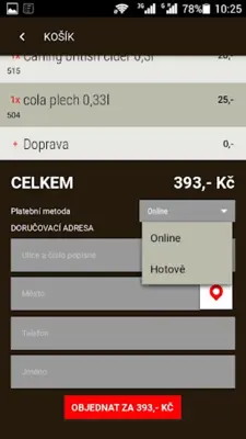 Pizza Burger Malše android App screenshot 0